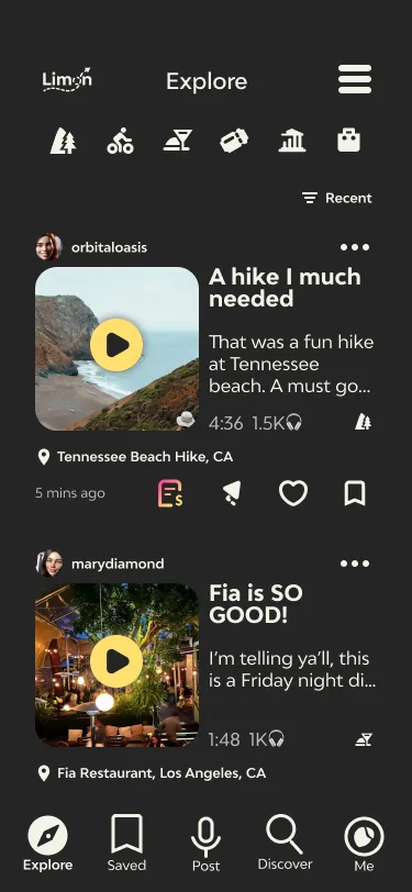 Limon app — Explore real stories