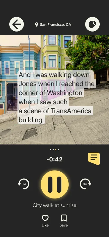 Limon app — Live transcript
